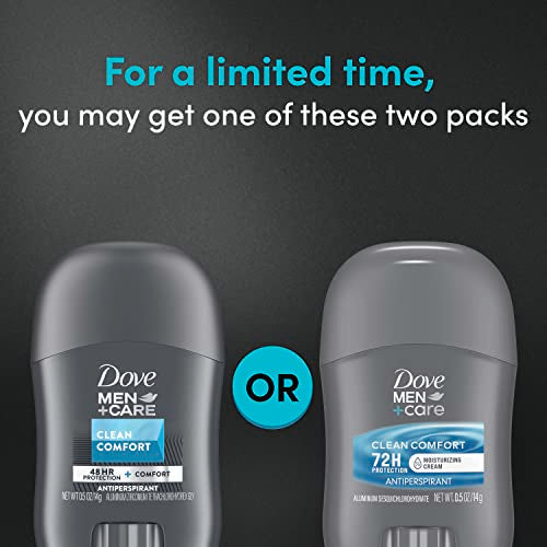 DOVE MEN + CARE Antiperspirant Deodorant Stick Clean Comfort 72-Hour Sweat and Odor Protection Antiperspirant for Men With 1/4 Moisturizing Cream 0.5 oz (Packaging May Vary) - Premium from Concordia Style Boutique - Just $3.18! Shop now at Concordia Style Boutique