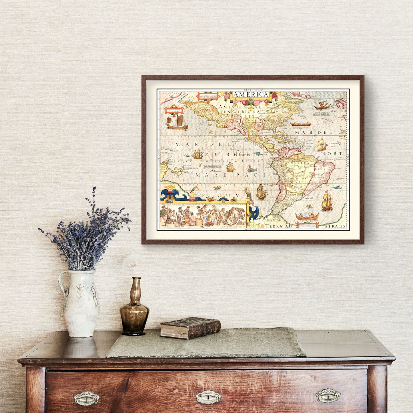 Vintage Map of America 1623 - Concordia Style Boutique