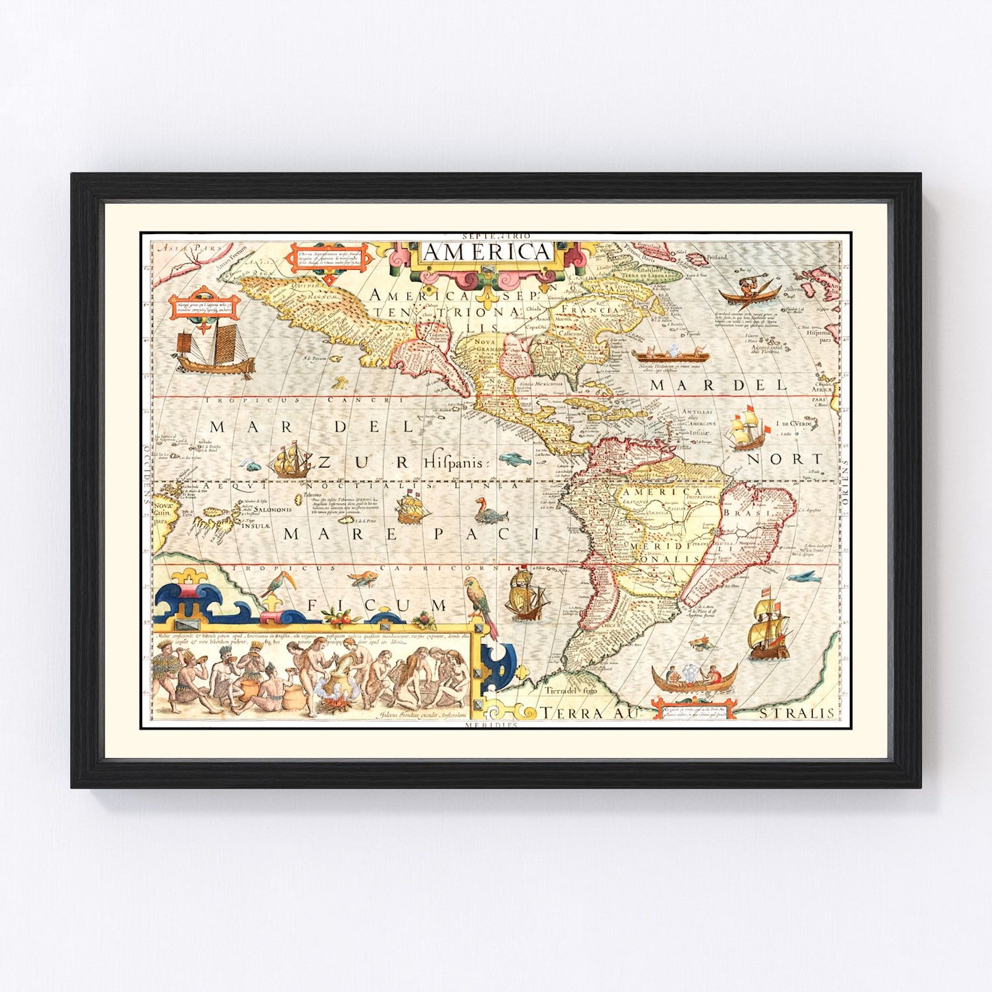 Vintage Map of America 1623 - Concordia Style Boutique