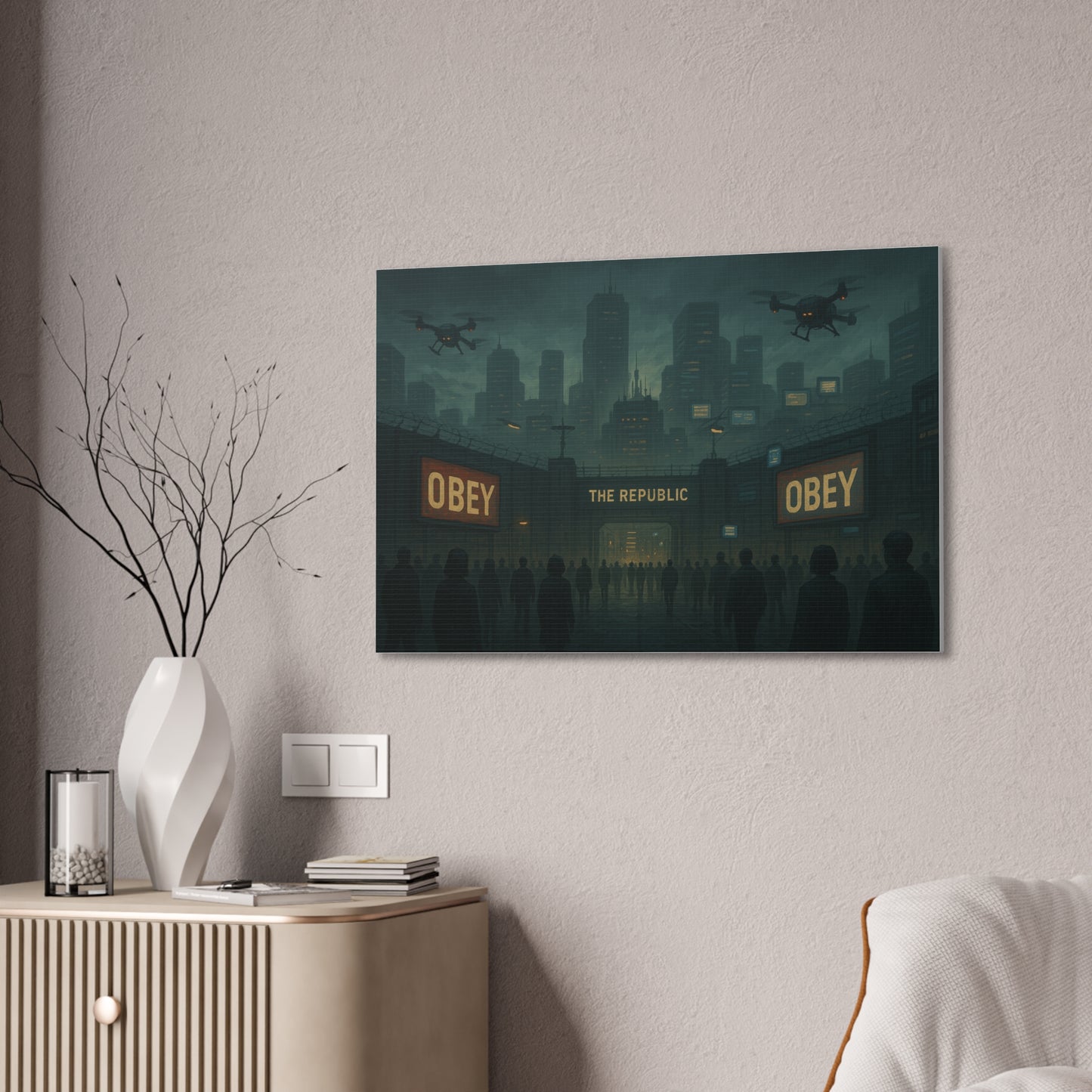 Dystopian Art Canvas Print - 'Obey the Republic' - Premium Canvas from Concordia Style Boutique - Just $125.07! Shop now at Concordia Style Boutique