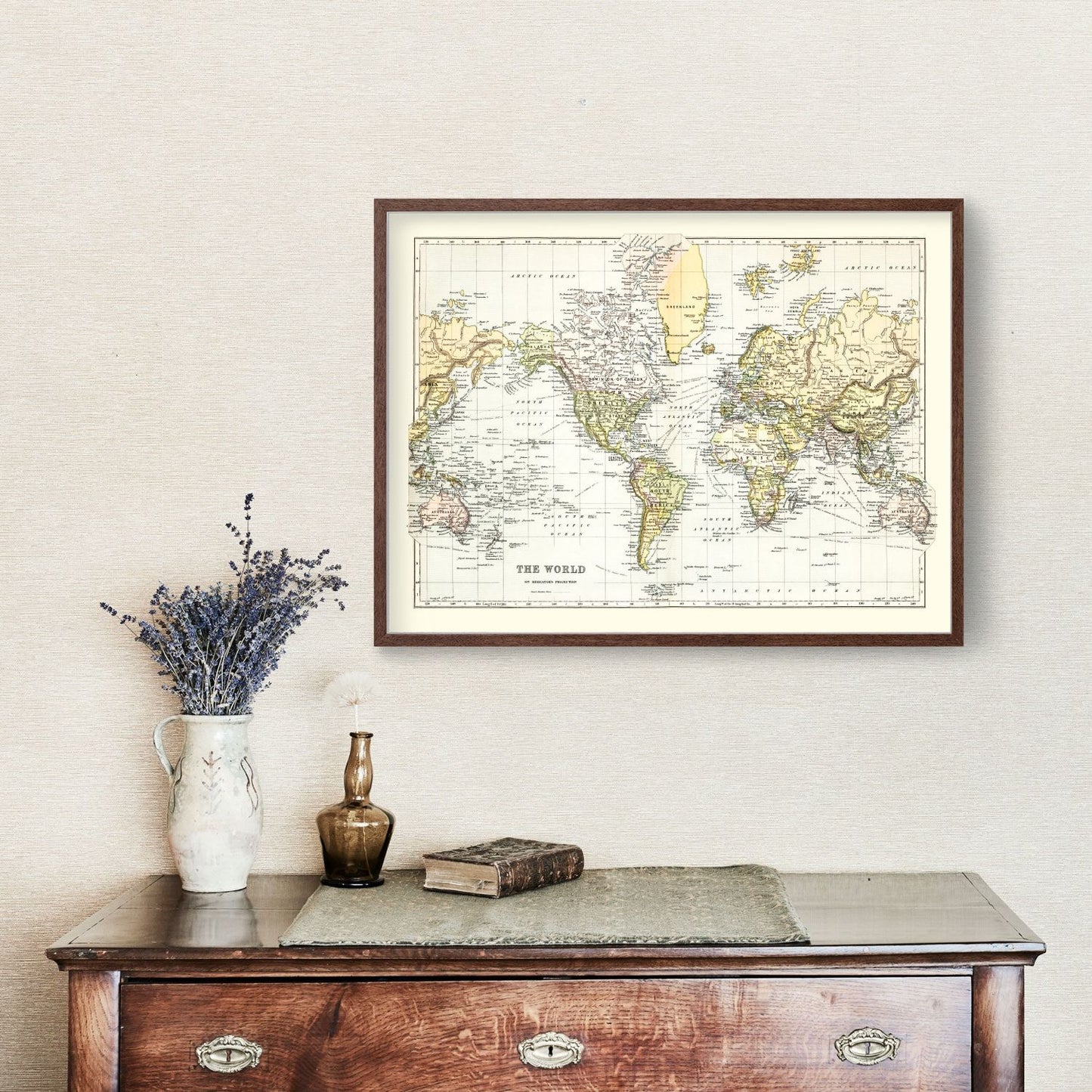 Vintage Map of the World 1892
