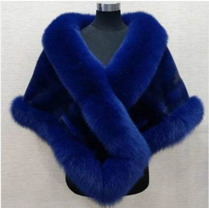 Luxury Fluffy Fur Shawl - Concordia Style Boutique