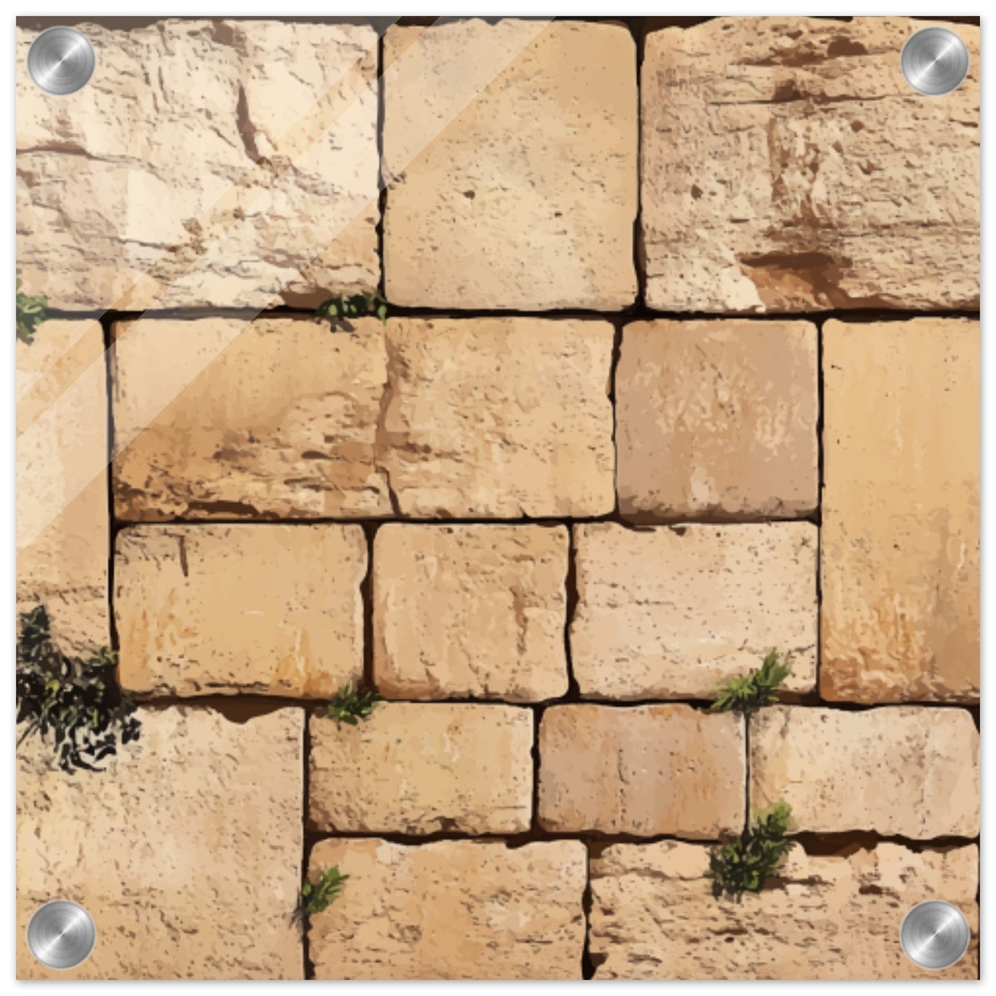 The Western Wall Brick Acrylic Print (Modern)