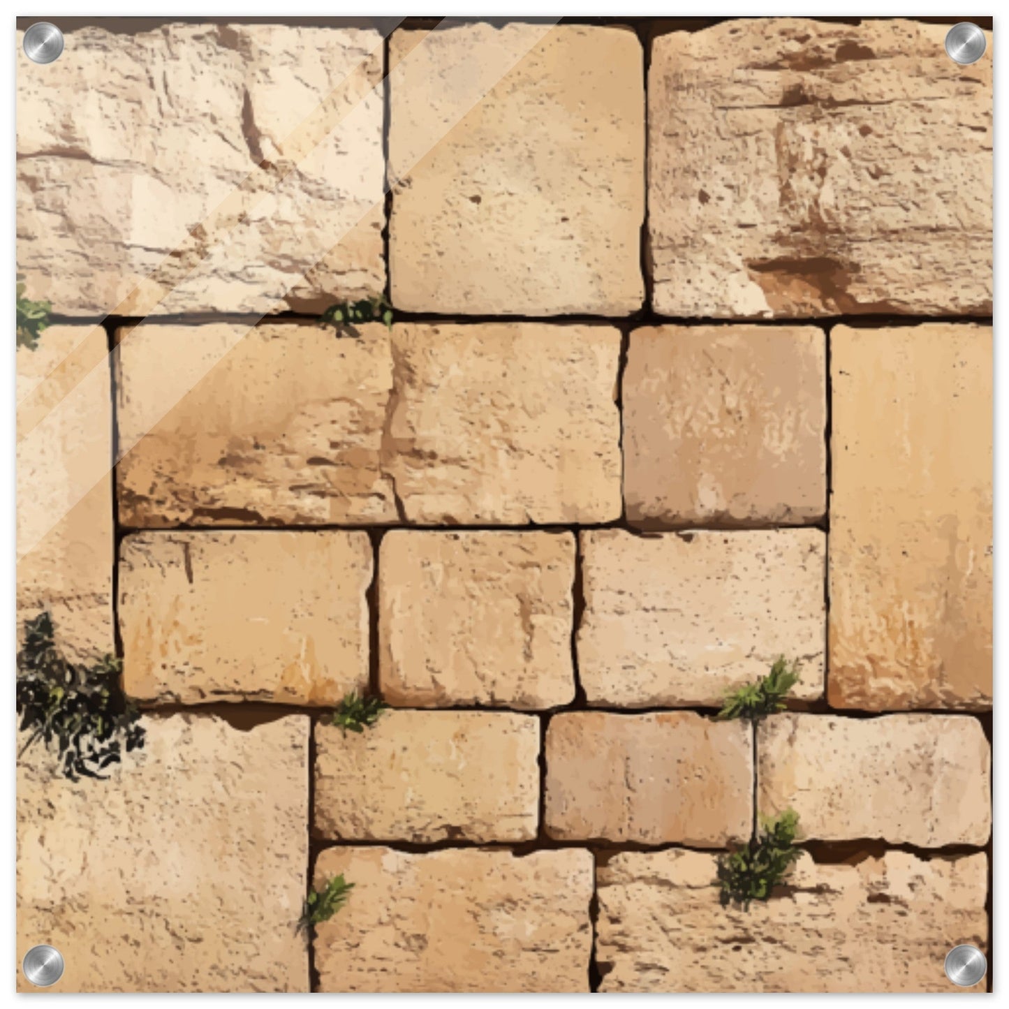 The Western Wall Brick Acrylic Print (Modern)