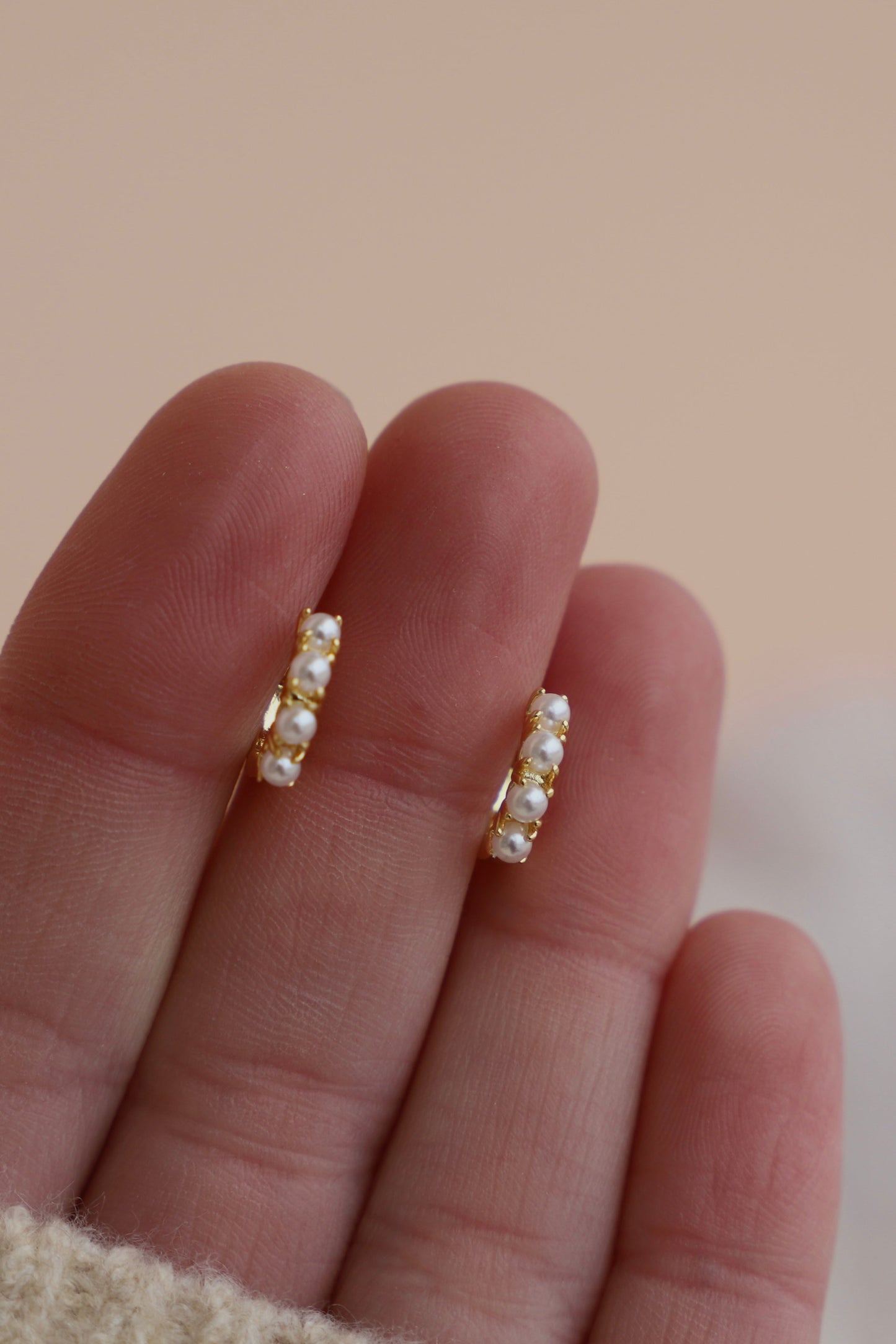 MINI PEARL HOOPS - Concordia Style Boutique