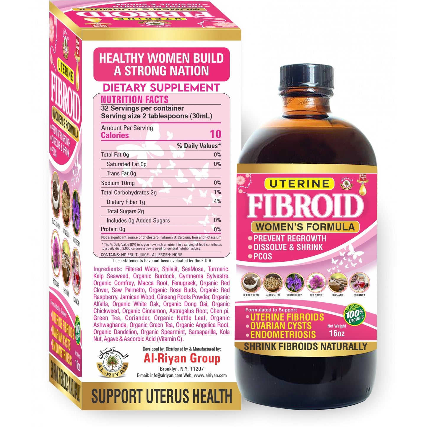 Organic Fibroid Bitters 16oz