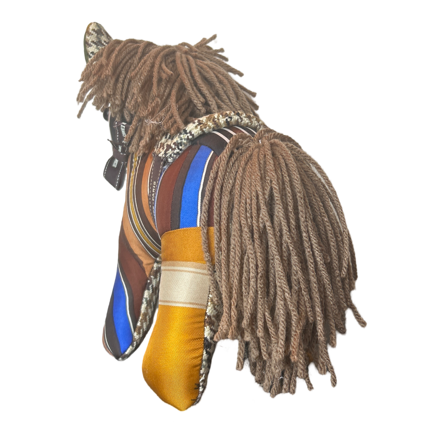 Couvertures et Tenues du Jour Vintage Silk Scarf Patchwork Pony