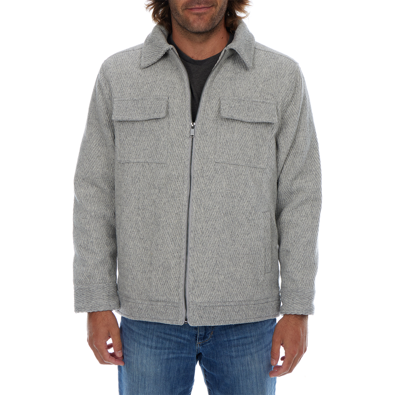 Kane Textured Zip Up Jacket