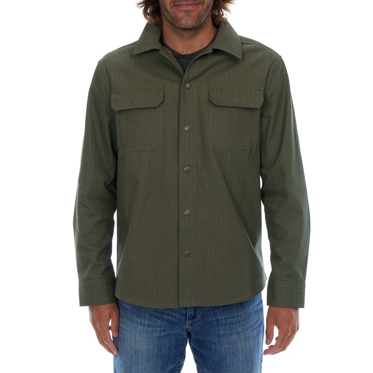 Hassan Herringbone Work Shirt