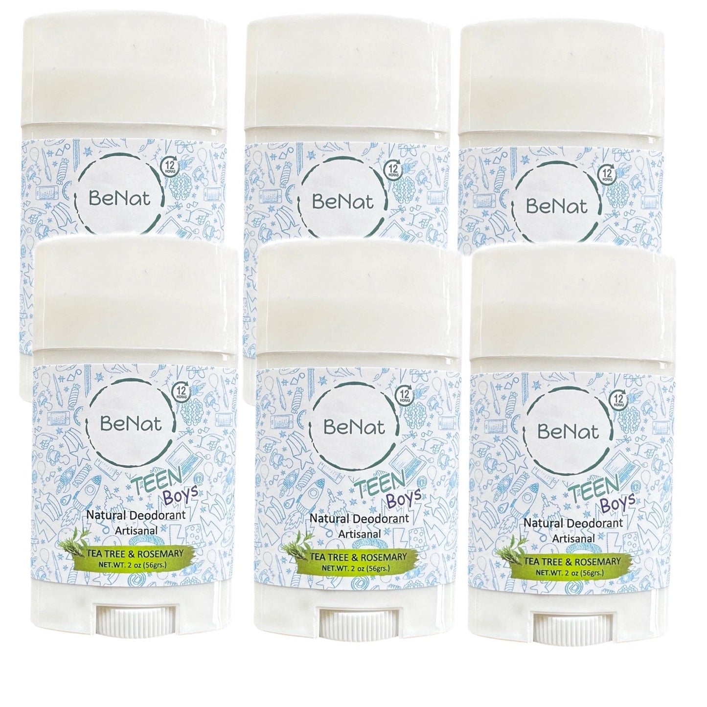 2-Pack all-Natural Deodorants for Kids & Teens