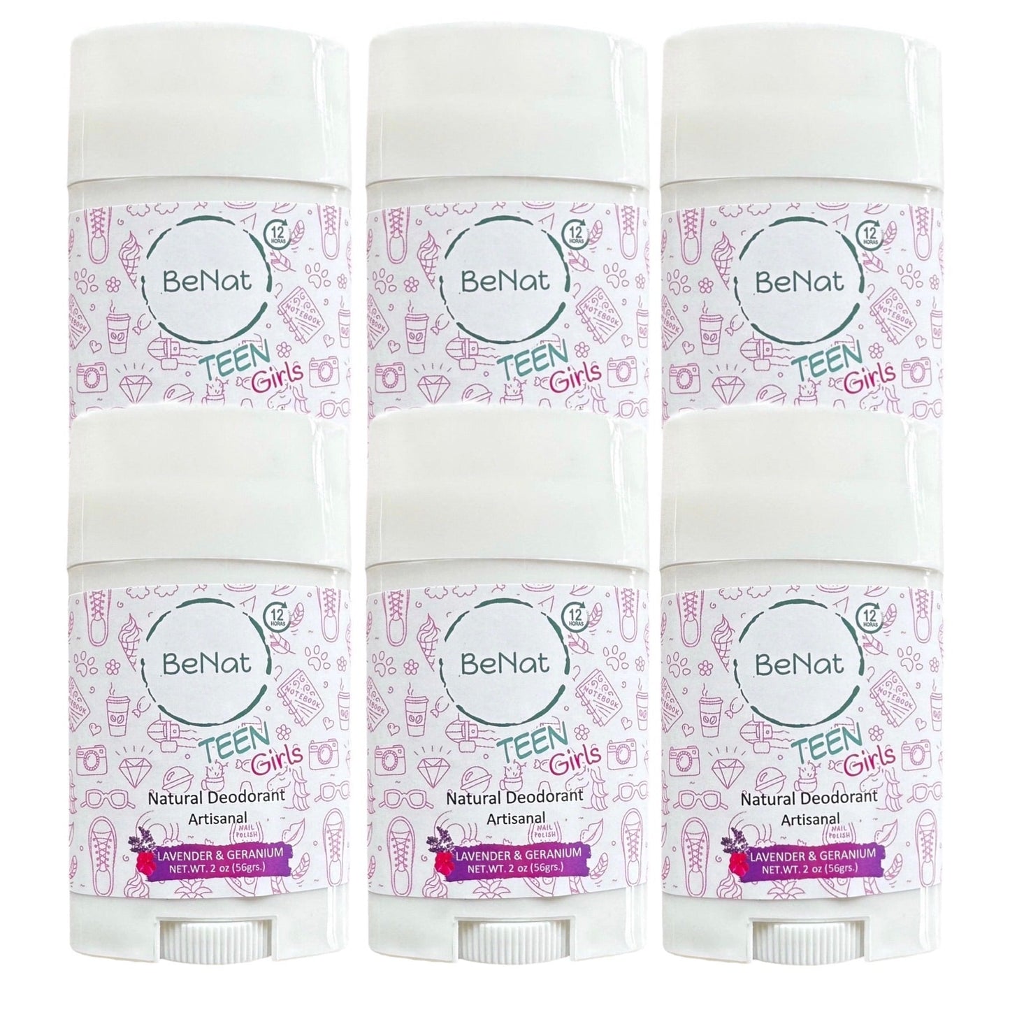 2-Pack all-Natural Deodorants for Kids & Teens
