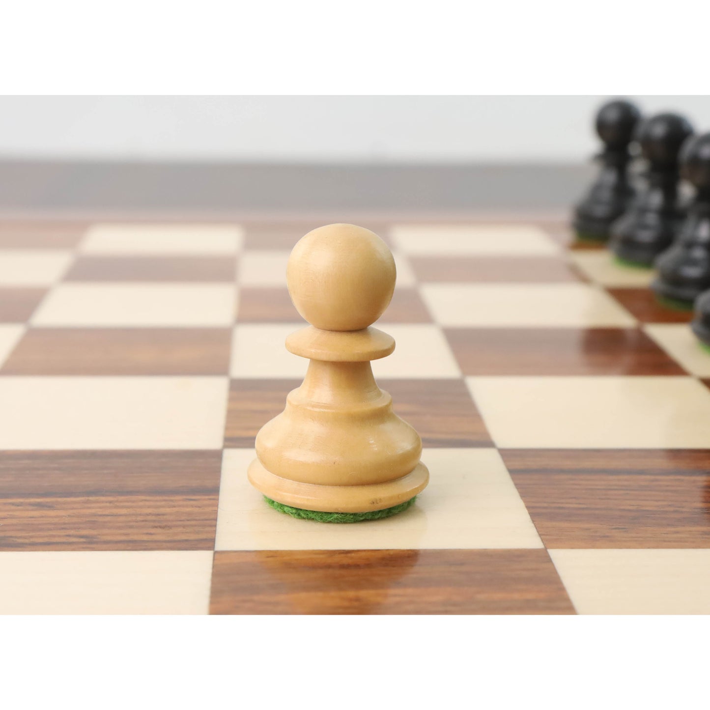 2.6" Russian Zagreb Chess set Combo - Pieces in Ebonised Boxwood with Board & Box
