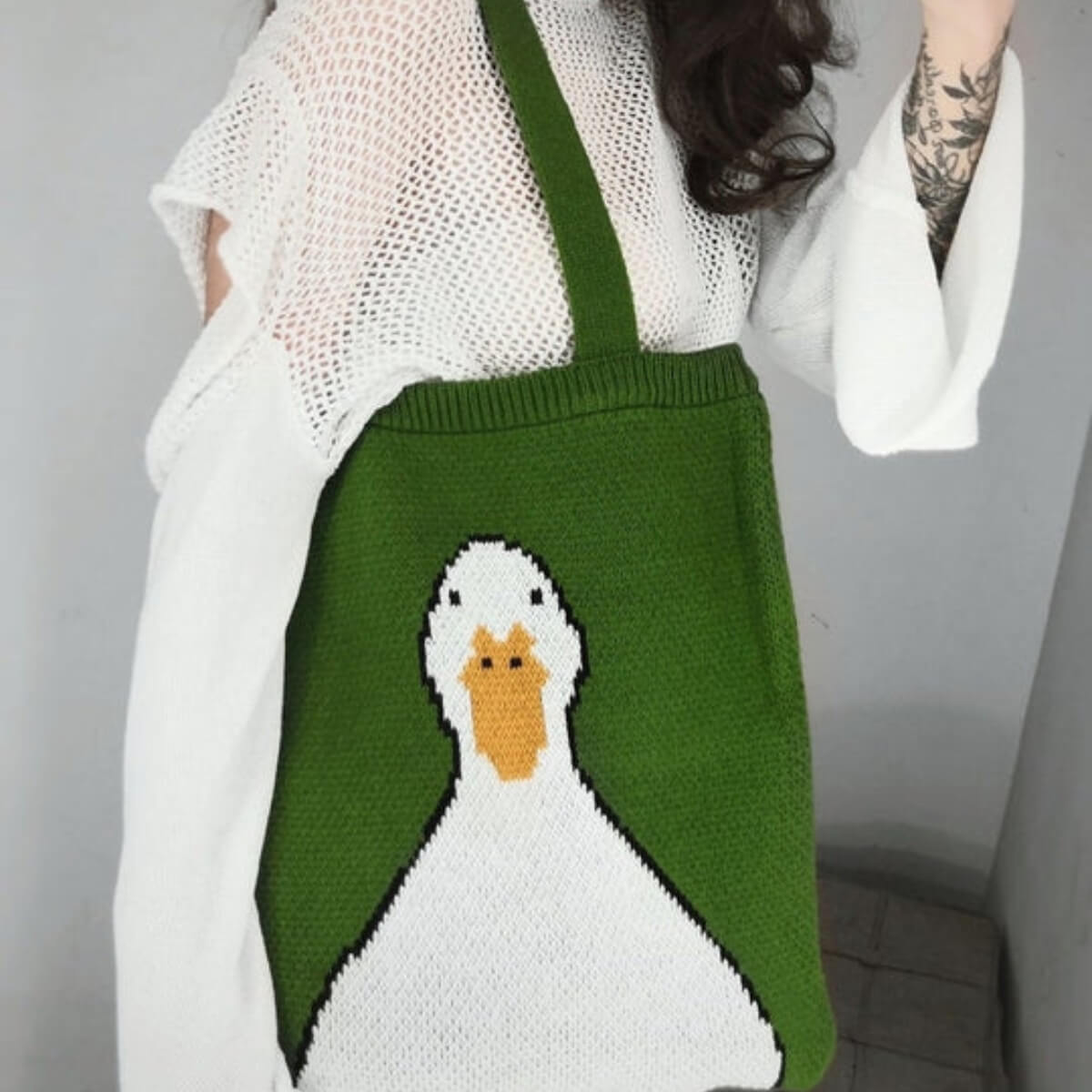 CUTE KNIT ANIMAL TOTE BAG - Concordia Style Boutique