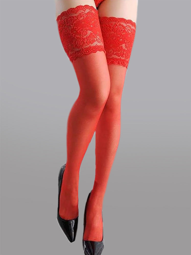 Sheer Lace Thigh High Stockings - Concordia Style Boutique