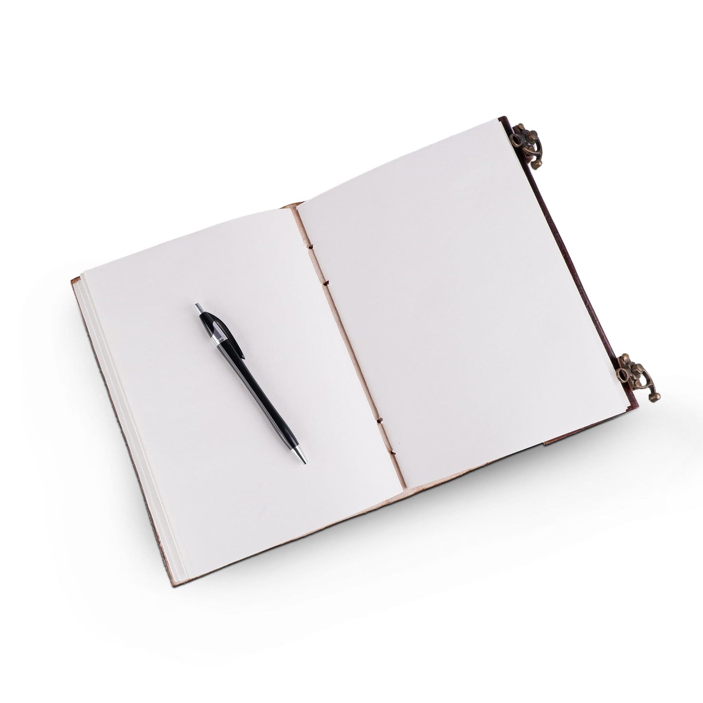 Dark Brown 7 Stones Leather Diary - Concordia Style Boutique