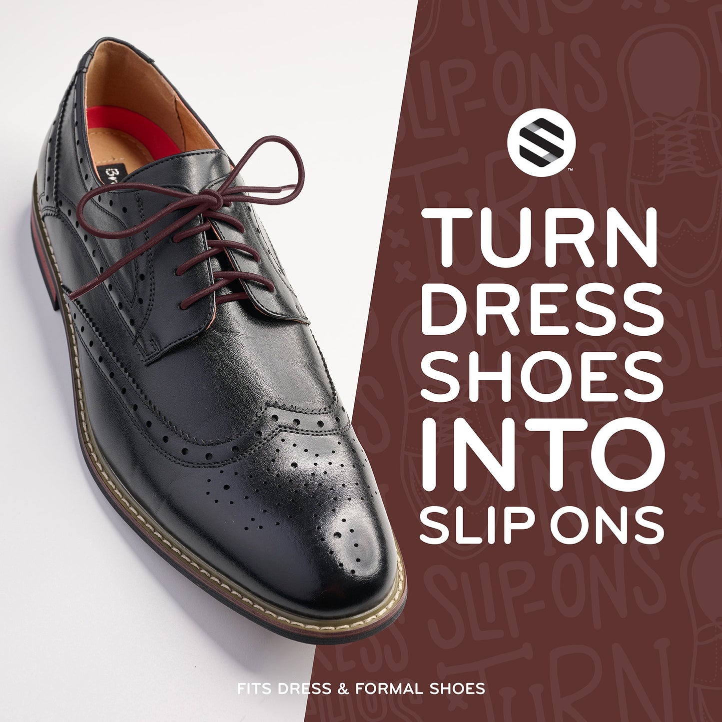 Dark Brown Round Elastic Dress Shoe Laces