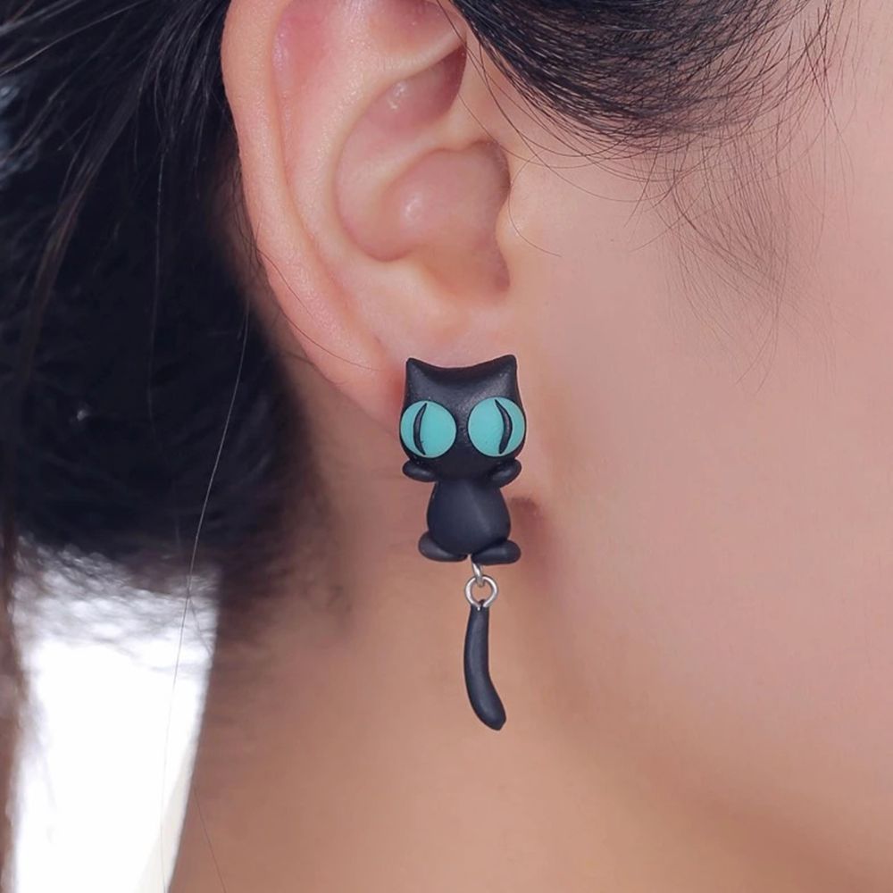 HANDMADE CAT EARRINGS (PAIR) - Concordia Style Boutique