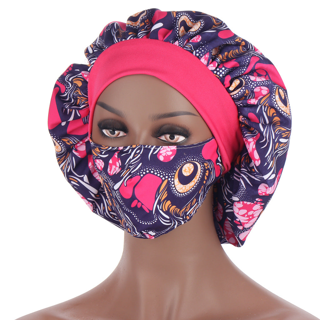 Hijab Hat African Pattern Multicolor Sleeping Fashion - Premium hair covering from erDouckan - Just $18.67! Shop now at Concordia Style Boutique