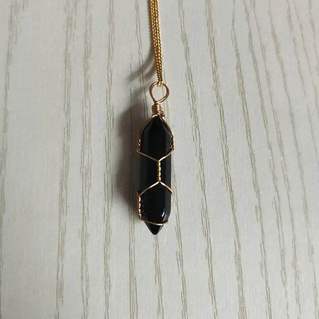 Natural Stone Pendant Necklace - Concordia Style Boutique