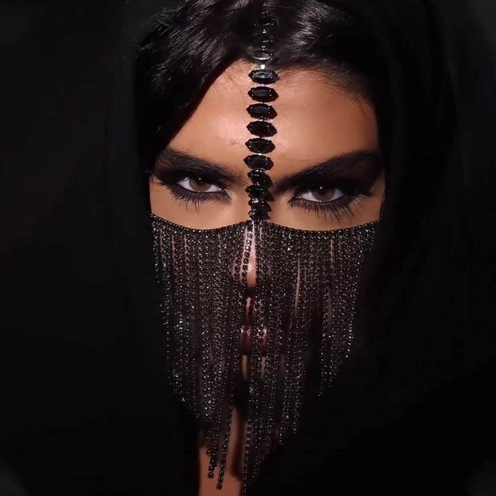 Mysterious Diamond Tassel Mask - Concordia Style Boutique