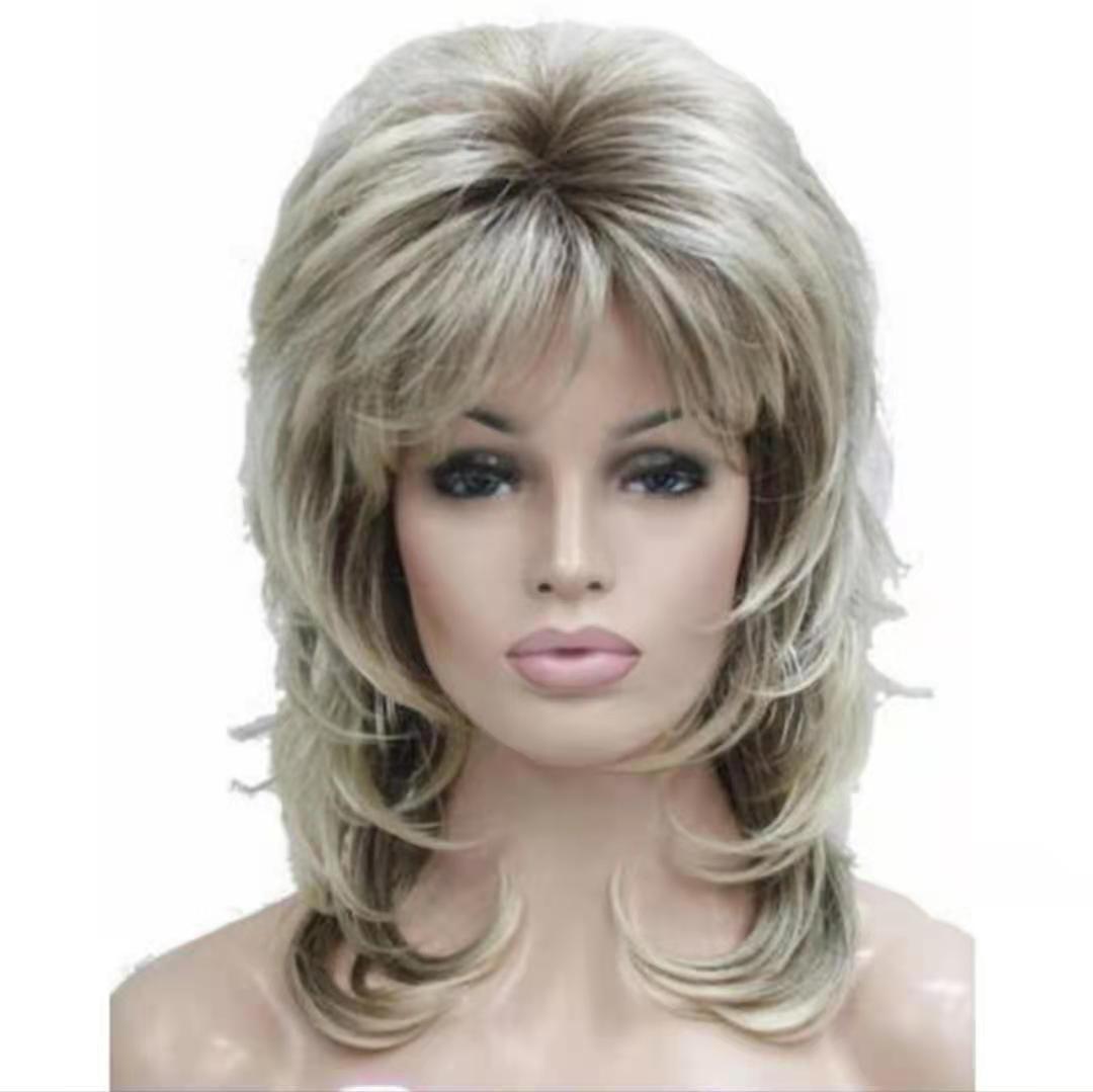 Women's Short Roll Rose Net Chemical Fiber Wig - Concordia Style Boutique