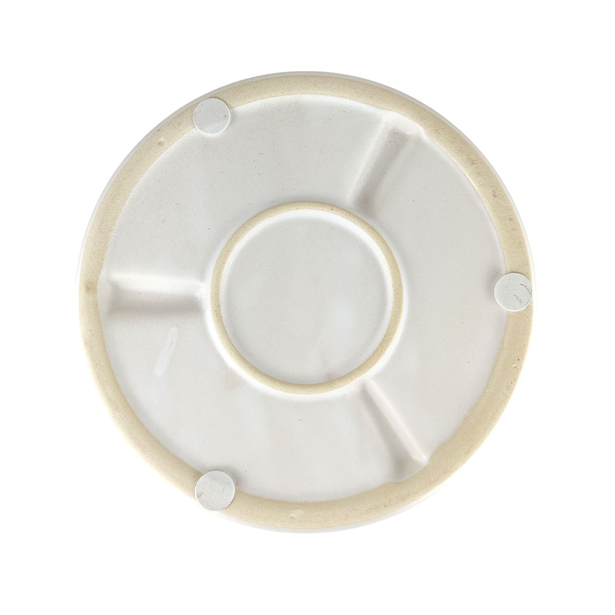 White Porcelain Cylinder Pot with Saucer