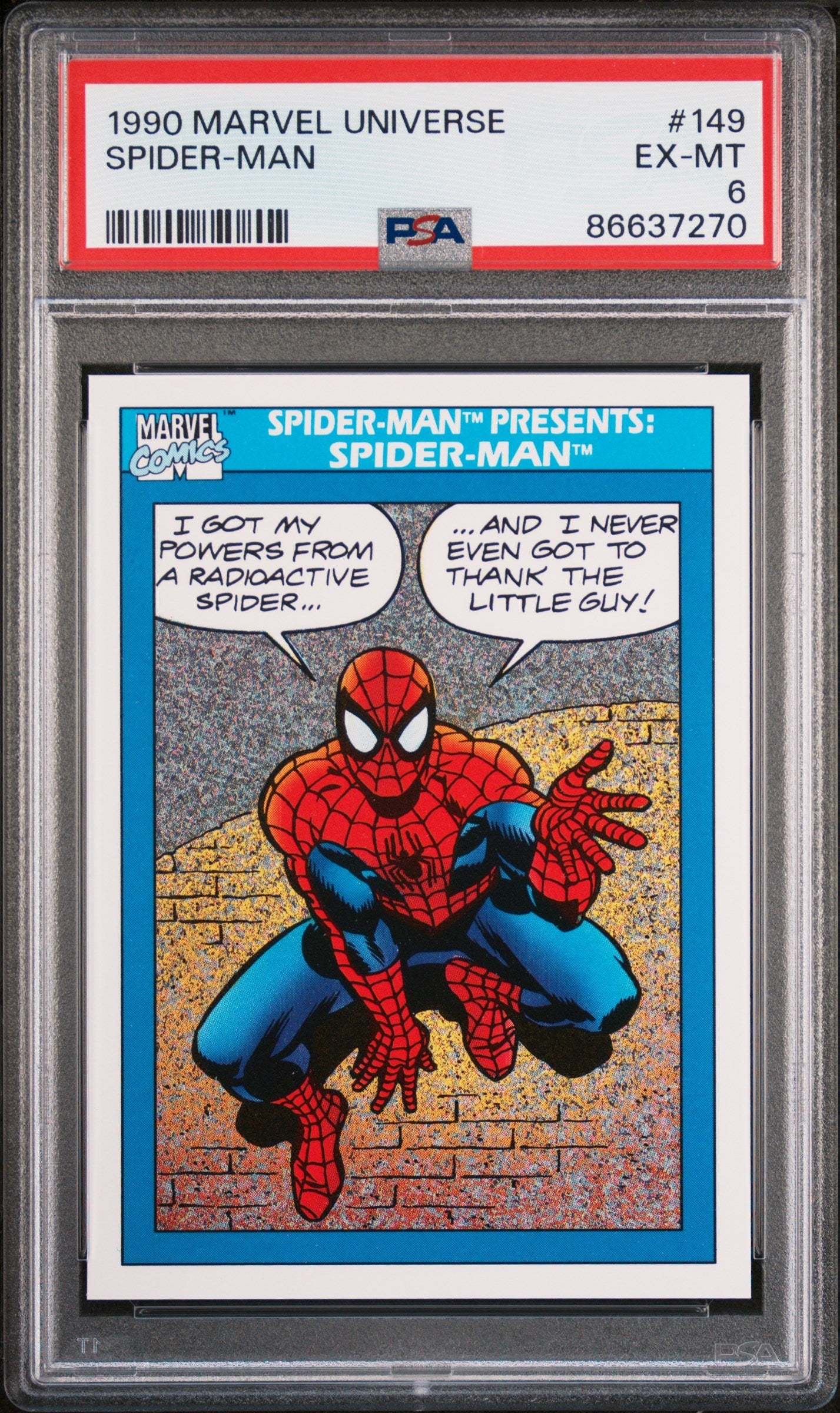 1990 MARVEL UNIVERSE SPIDER-MAN #149 - PSA 6