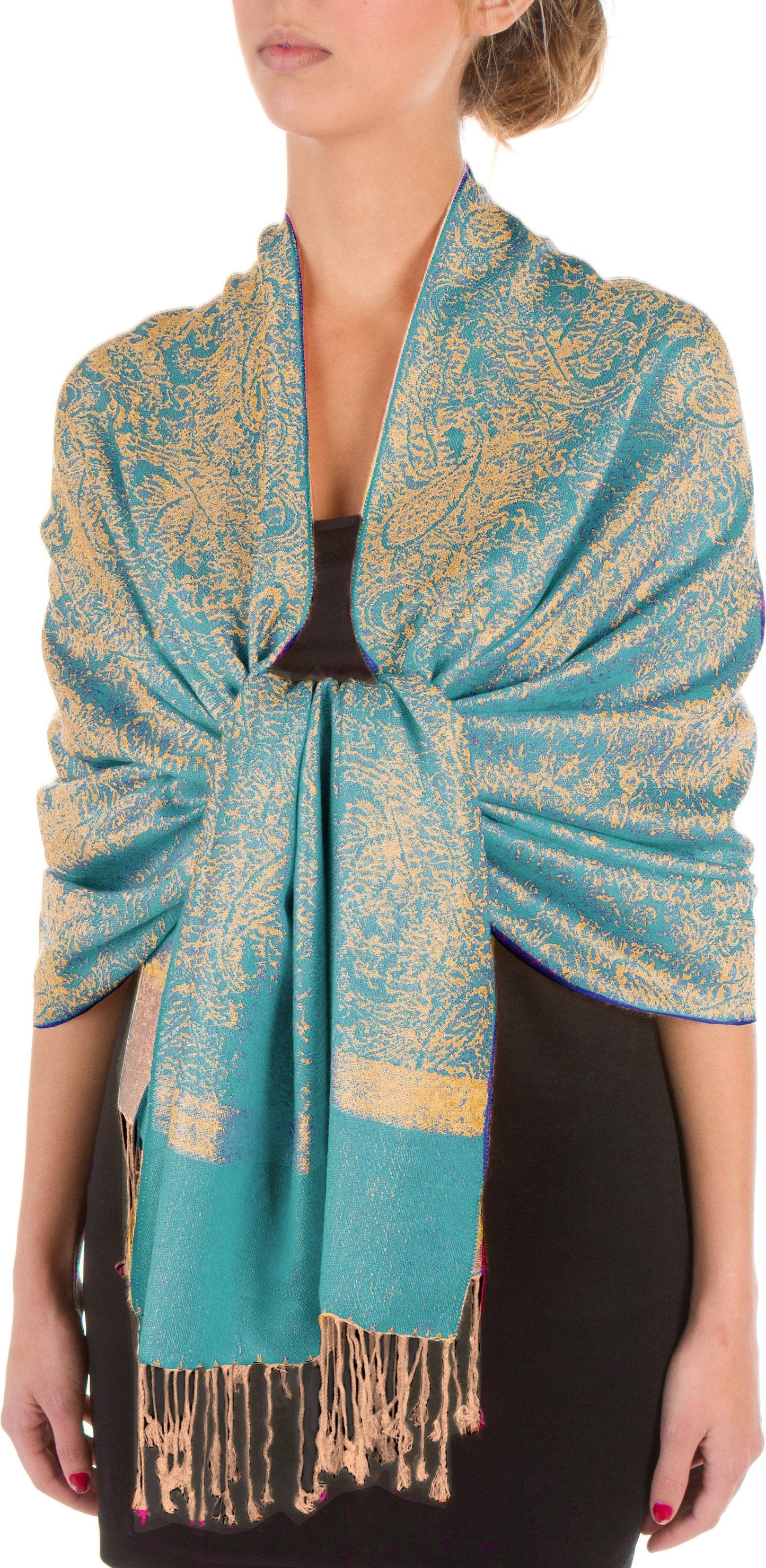 Sakkas 70" x 28" Paisley Self-Design Pashmina Shawl / Wrap / Stole - Premium scarf from Sakkas Store - Just $15.98! Shop now at Concordia Style Boutique