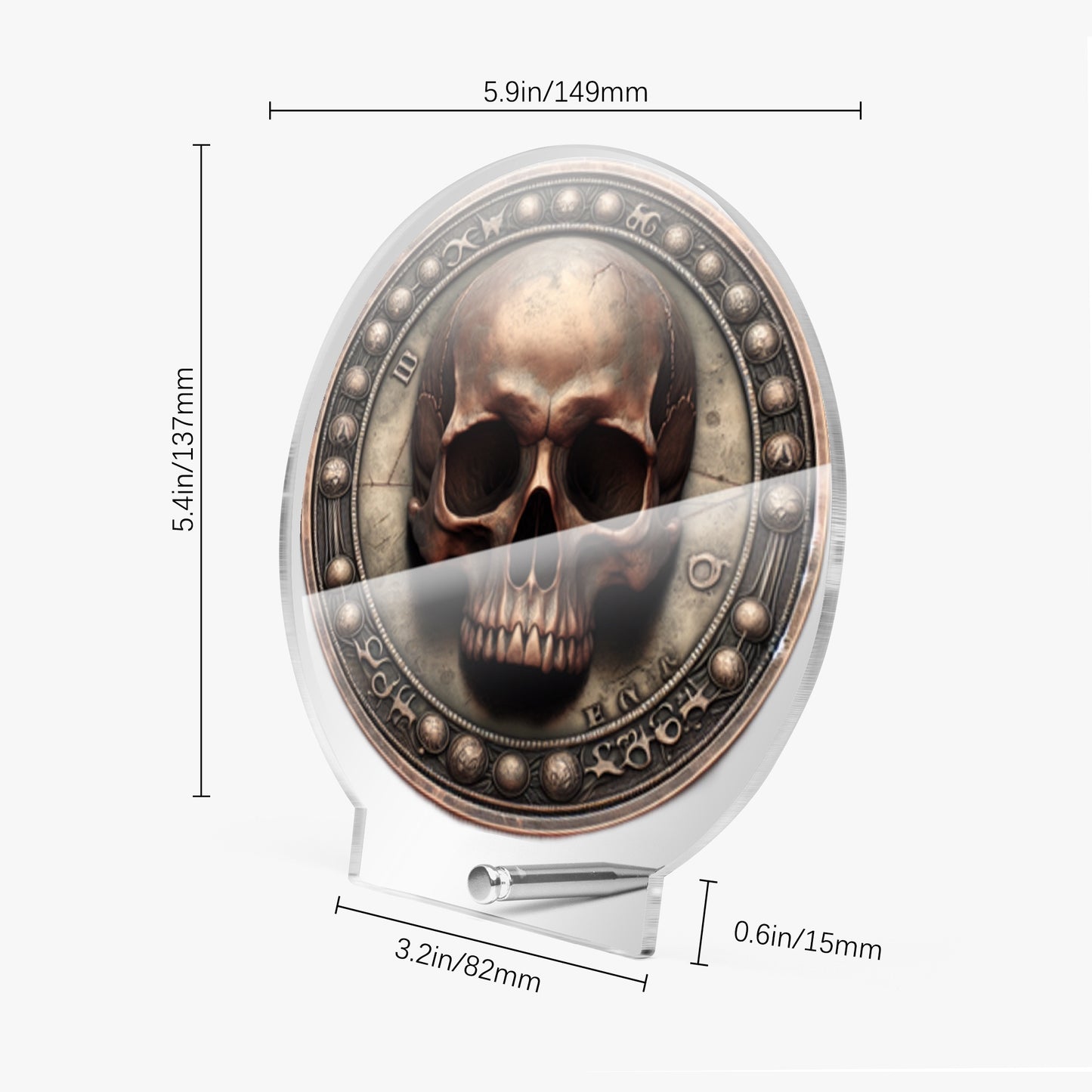 Acrylic Plaque with Stand - "Memento Mori" - Premium Acrylic Plaque from JetPrint Fulfillment - Just $12.75! Shop now at Concordia Style Boutique