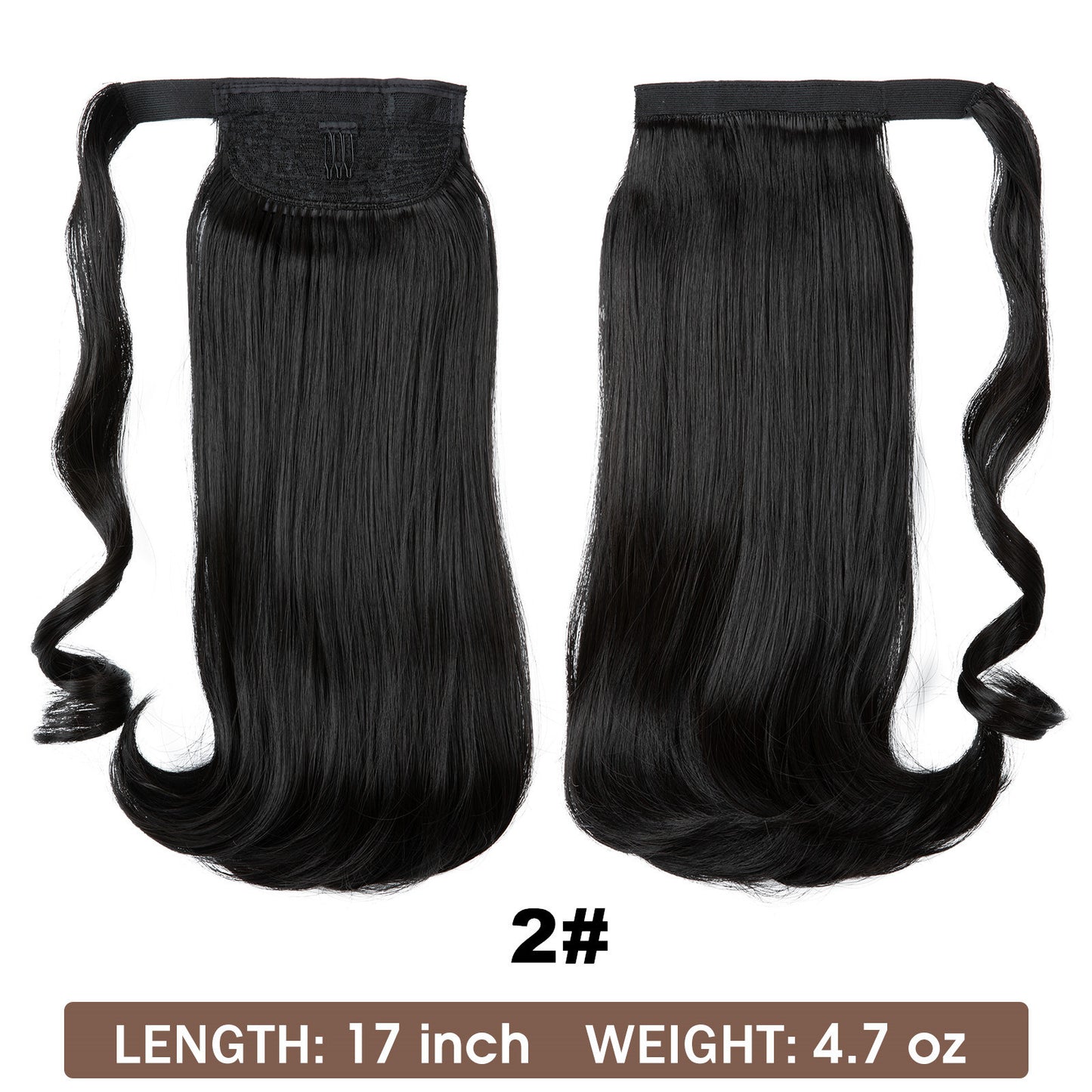 Wig Ponytail Long Straight Hair Elastic Velcro - Concordia Style Boutique