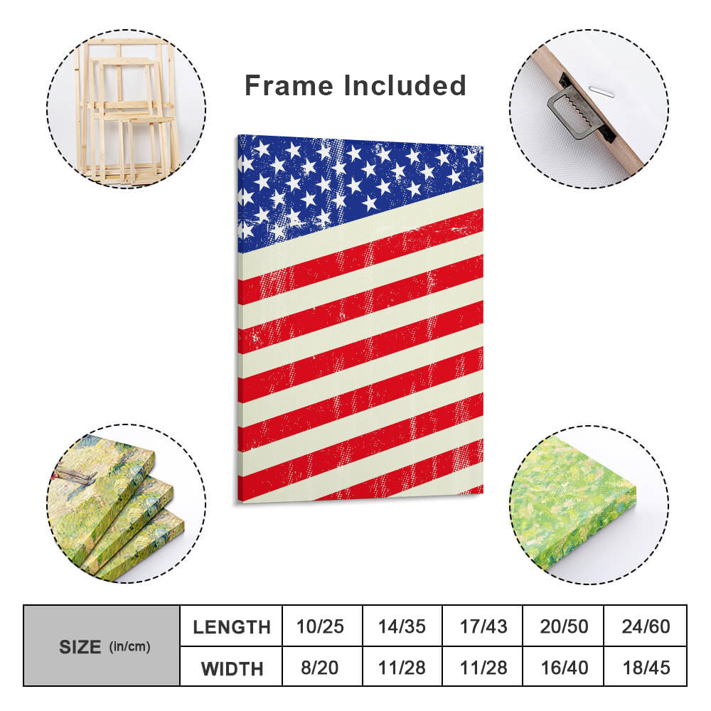 Canvas Print Multiple sizes Unframed & Framed (Vertical) - "Americana" - Premium Artwork from Concordia Style Boutique - Just $55.98! Shop now at Concordia Style Boutique