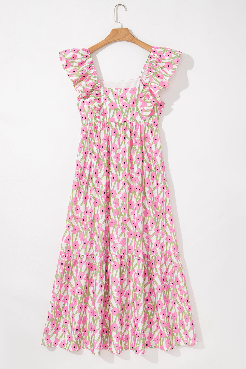 Angelica Floral Ruffled Strap Maxi Dress - Concordia Style Boutique