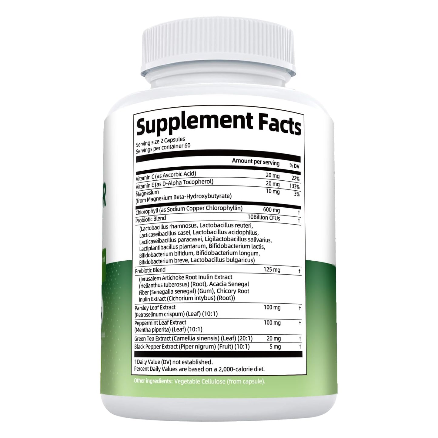 Chlorophyll Body Deodorizing Supplement - 120 Caps