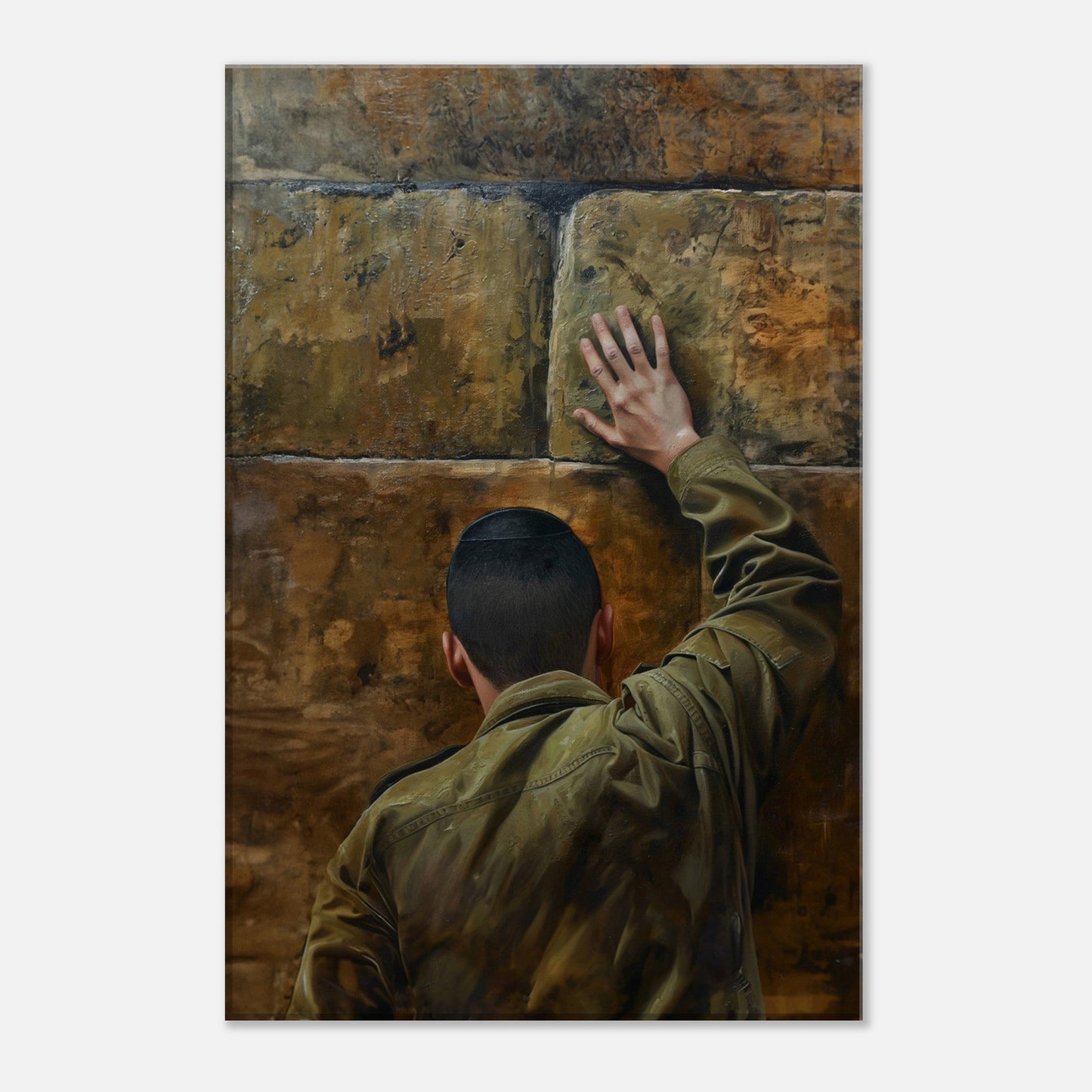 Soldier's Prayer at the Western Wall Canvas Print