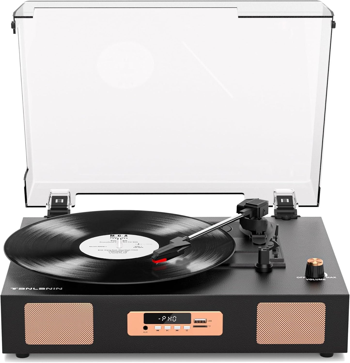 Vinyl Record Player - Turntable with Built-in Stereo Speakers, Vintage 3-Speed Turntable for Vinyl Records - USB and SD Recording with Bluetooth Music Playback, RCA Out and Digital Display - Premium Turntables from Concordia Style Boutique - Just $85.70! Shop now at Concordia Style Boutique