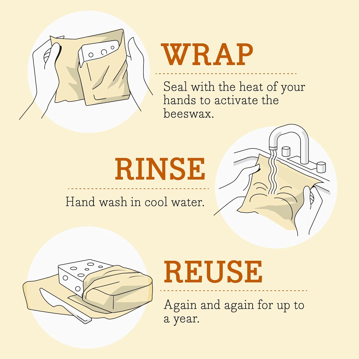 Bee's Wrap Reusable Beeswax Food Wraps - Made in the USA - Eco Friendly Beeswax Wraps for Food - Sustainable - Concordia Style Boutique