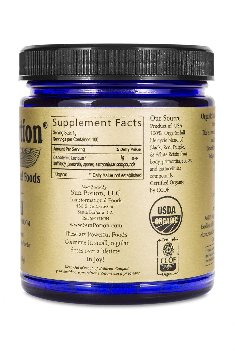 Reishi Mushroom Powder (Organic) - Concordia Style Boutique
