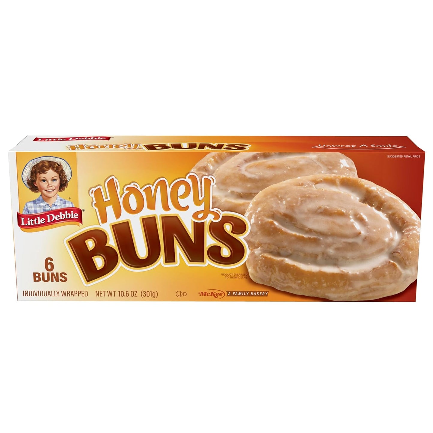 Little Debbie Honey Buns, 6 Individually Wrapped Pastries, 10.6 OZ Box - Concordia Style Boutique