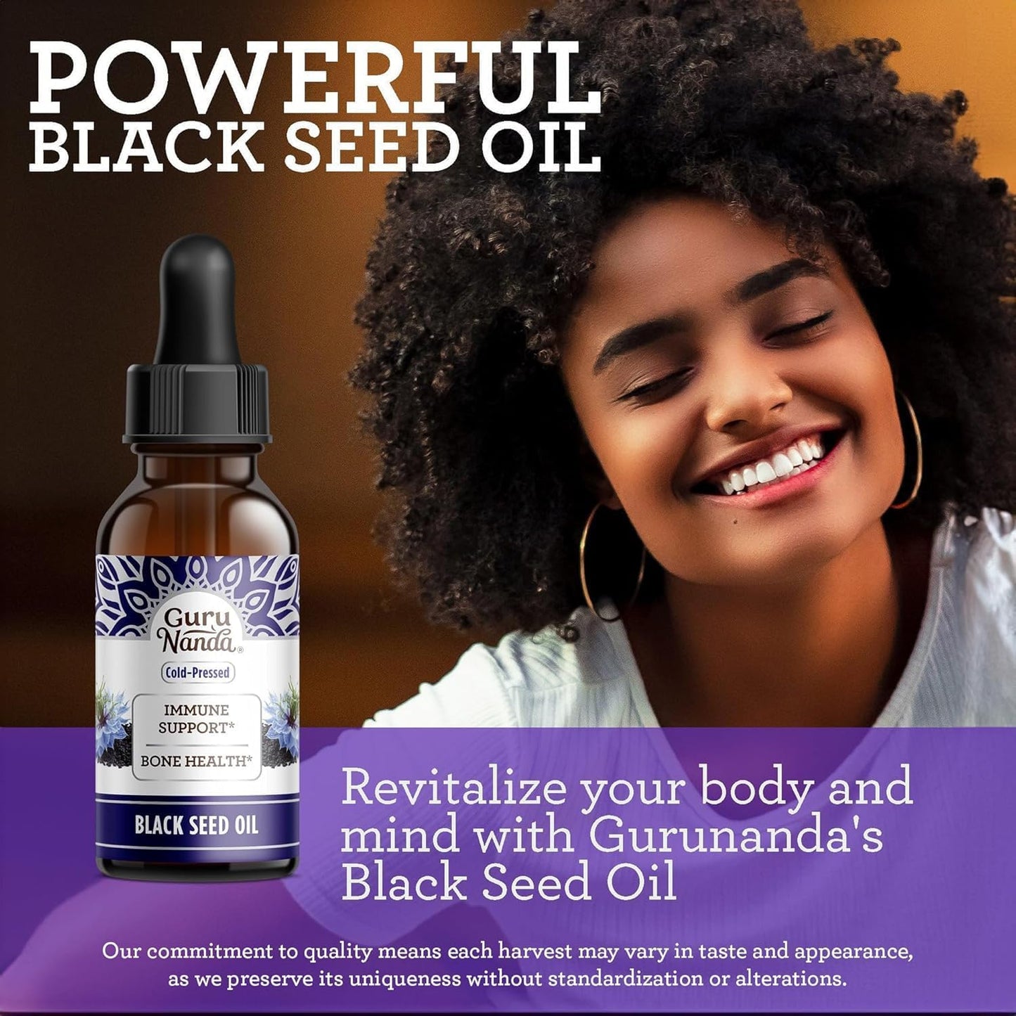 GuruNanda Black Seed Oil, Cold-Pressed Nigella Sativa - Concordia Style Boutique