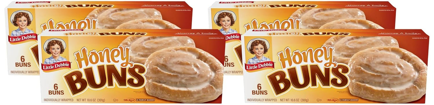 Little Debbie Honey Buns, 6 Individually Wrapped Pastries, 10.6 OZ Box - Concordia Style Boutique