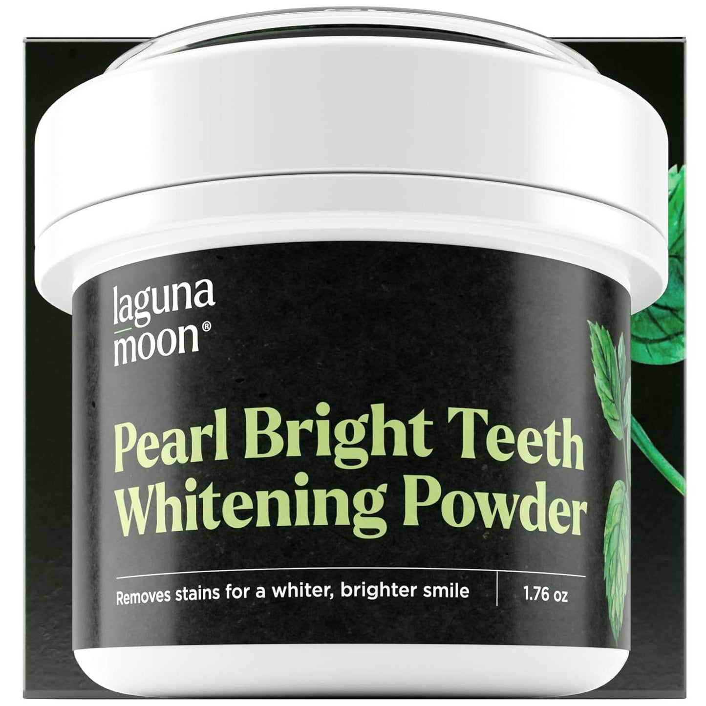 Teeth Whitening Powder, 50 g Bright Pearl Spearmint Flavor and Charcoal - Natural Teeth Whitening, Teeth Polish & Teeth Stain Remover - Alternative to Toothpaste, Tooth Powder for Sensitive Teeth & Freshens Breath - Concordia Style Boutique