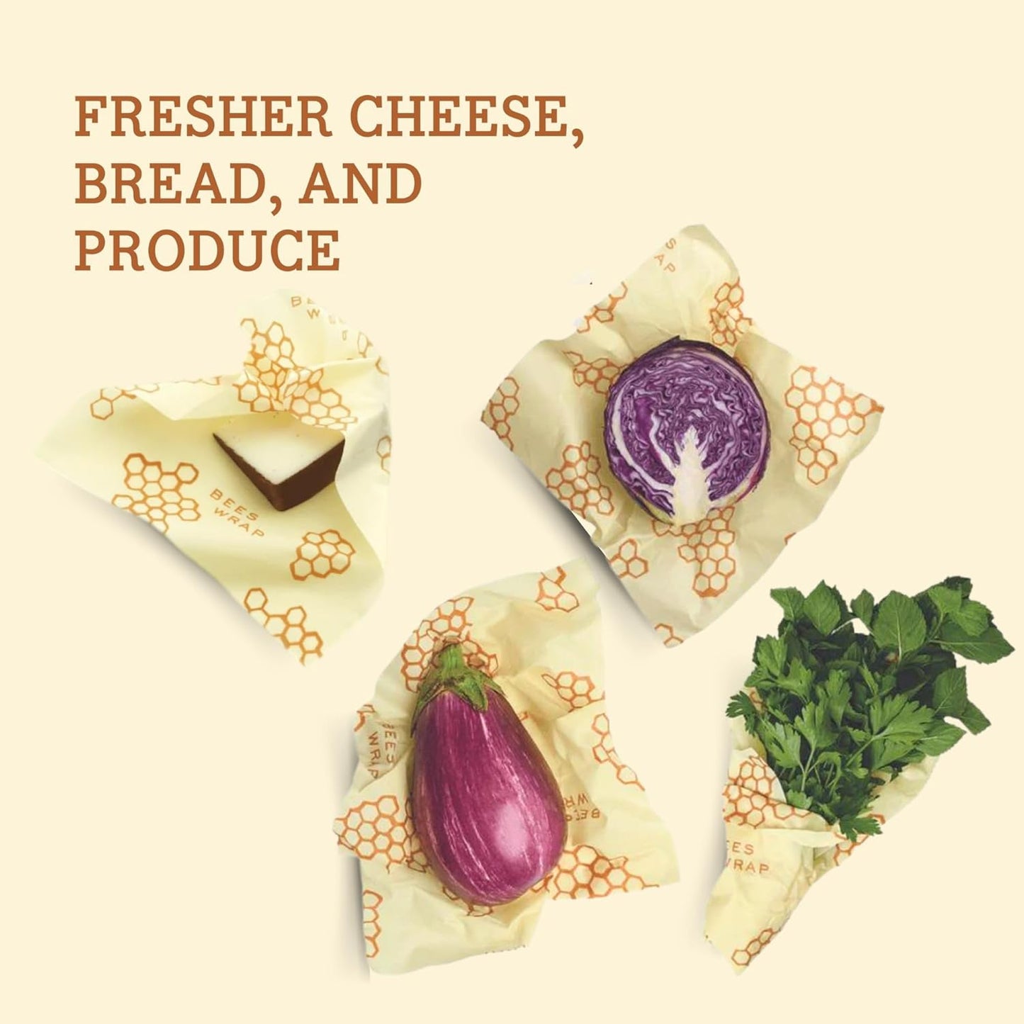Bee's Wrap Reusable Beeswax Food Wraps - Made in the USA - Eco Friendly Beeswax Wraps for Food - Sustainable - Concordia Style Boutique