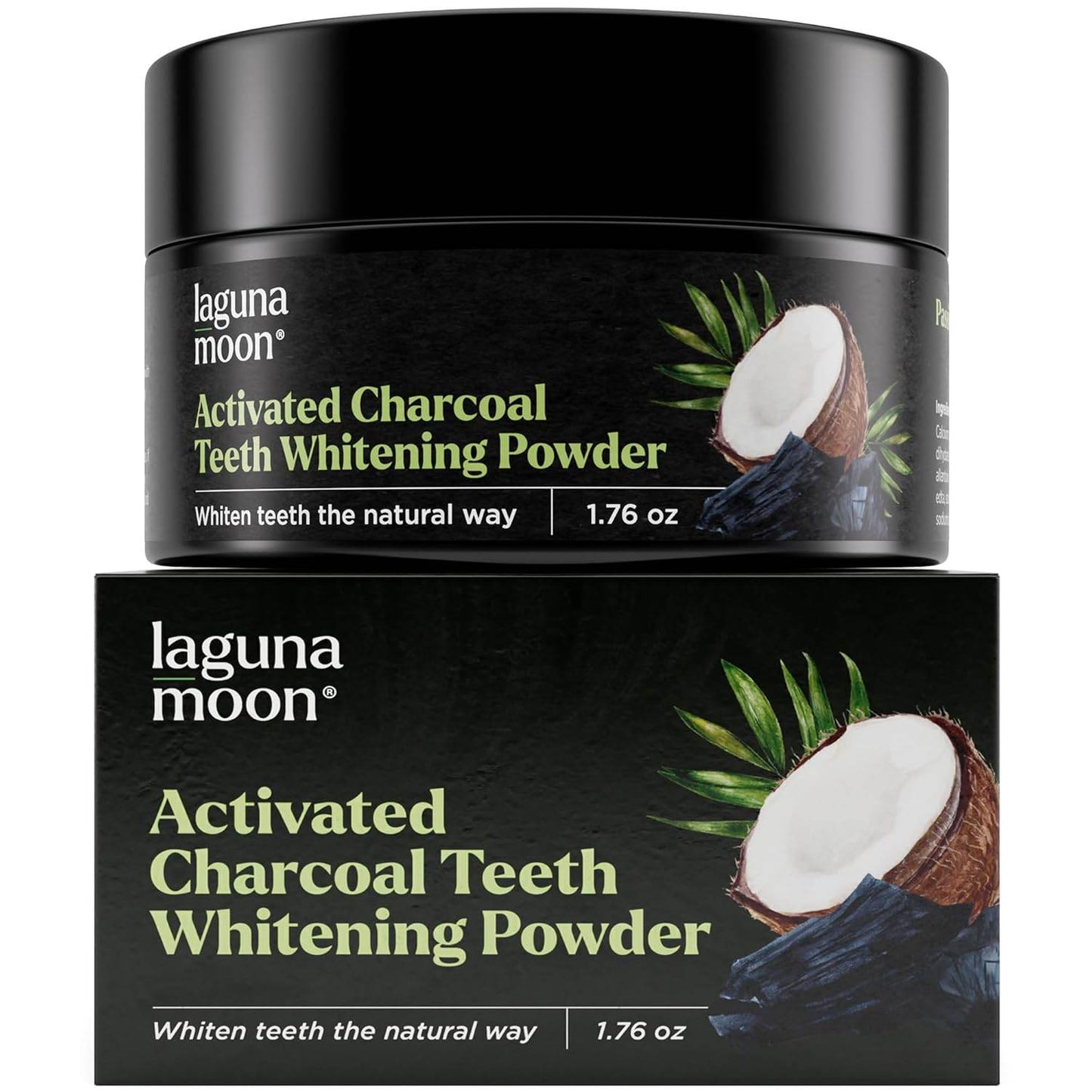 Teeth Whitening Powder, 50 g Bright Pearl Spearmint Flavor and Charcoal - Natural Teeth Whitening, Teeth Polish & Teeth Stain Remover - Alternative to Toothpaste, Tooth Powder for Sensitive Teeth & Freshens Breath - Concordia Style Boutique