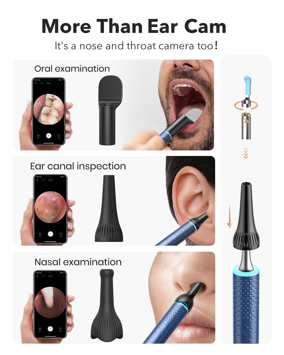 Bebird M9 Ear Care Wax Removal Tool Camera Cleaning Kit- Wireless Cleaner Ear Viewing Scope OTO-Scope with Camera & Light