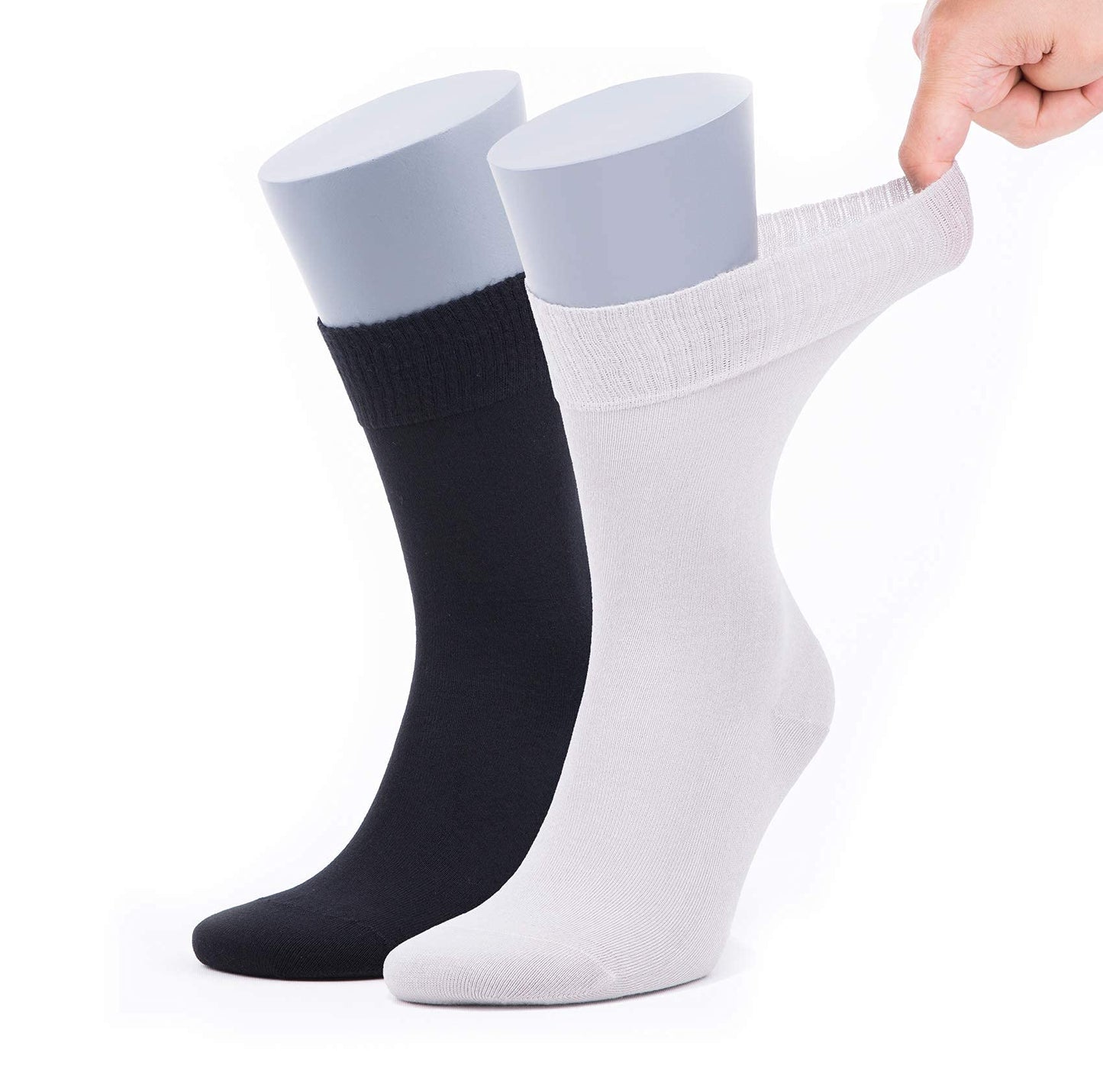 Menβs Bamboo Diabetic Socks 2-Pack - Ultra Thin