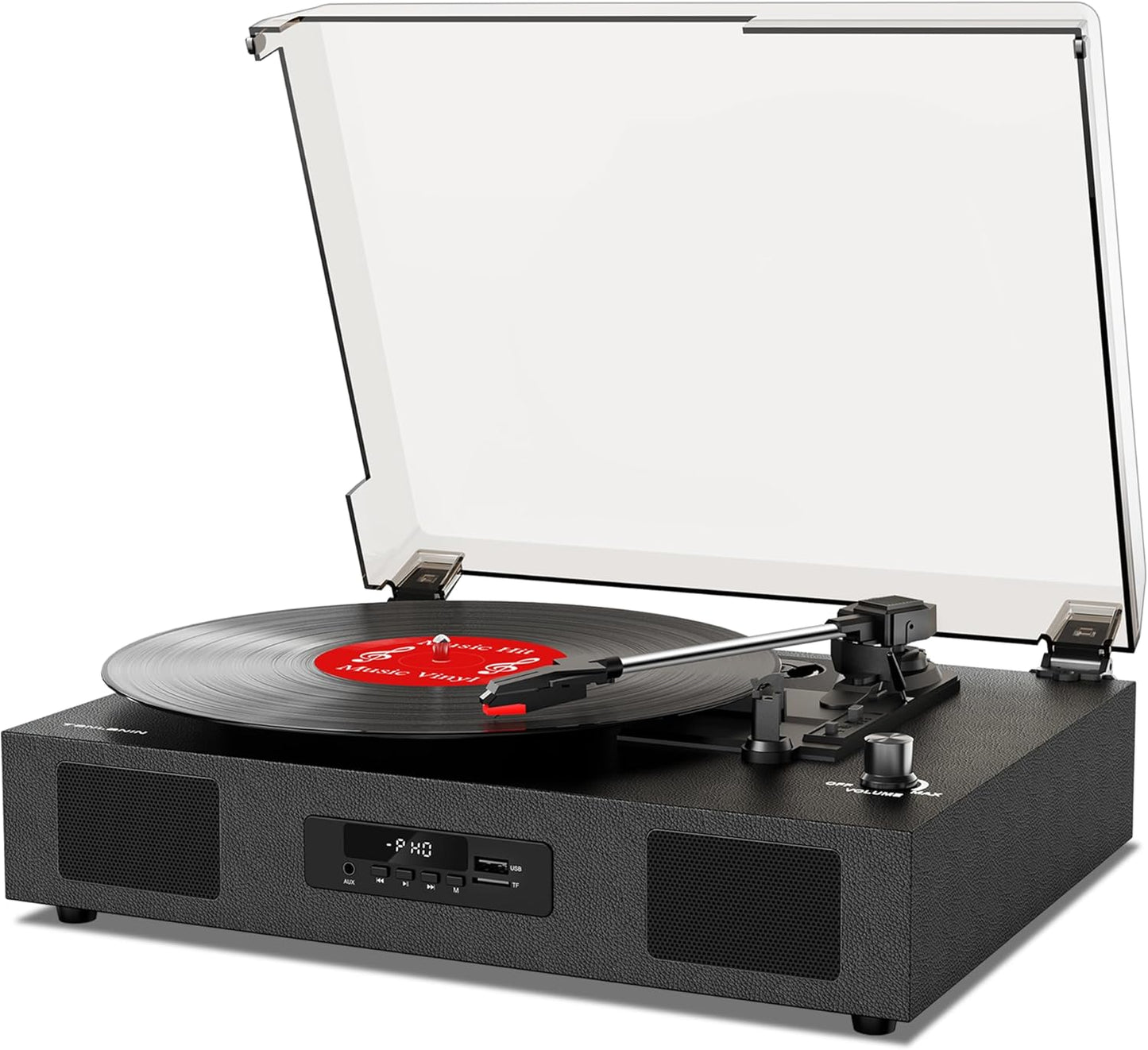 Vinyl Record Player - Turntable with Built-in Stereo Speakers, Vintage 3-Speed Turntable for Vinyl Records - USB and SD Recording with Bluetooth Music Playback, RCA Out and Digital Display - Premium Turntables from Concordia Style Boutique - Just $85.70! Shop now at Concordia Style Boutique