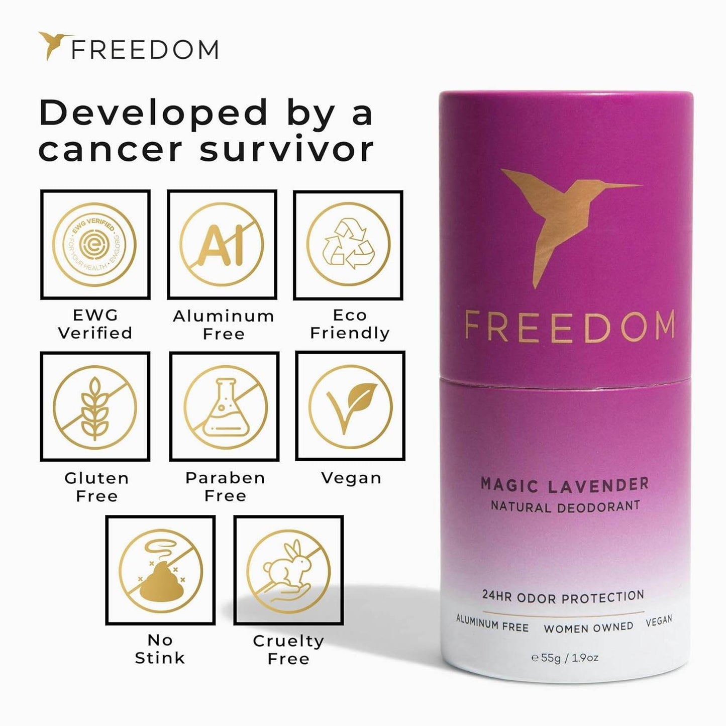 Eco-friendly Deodorant 1.9oz - Concordia Style Boutique