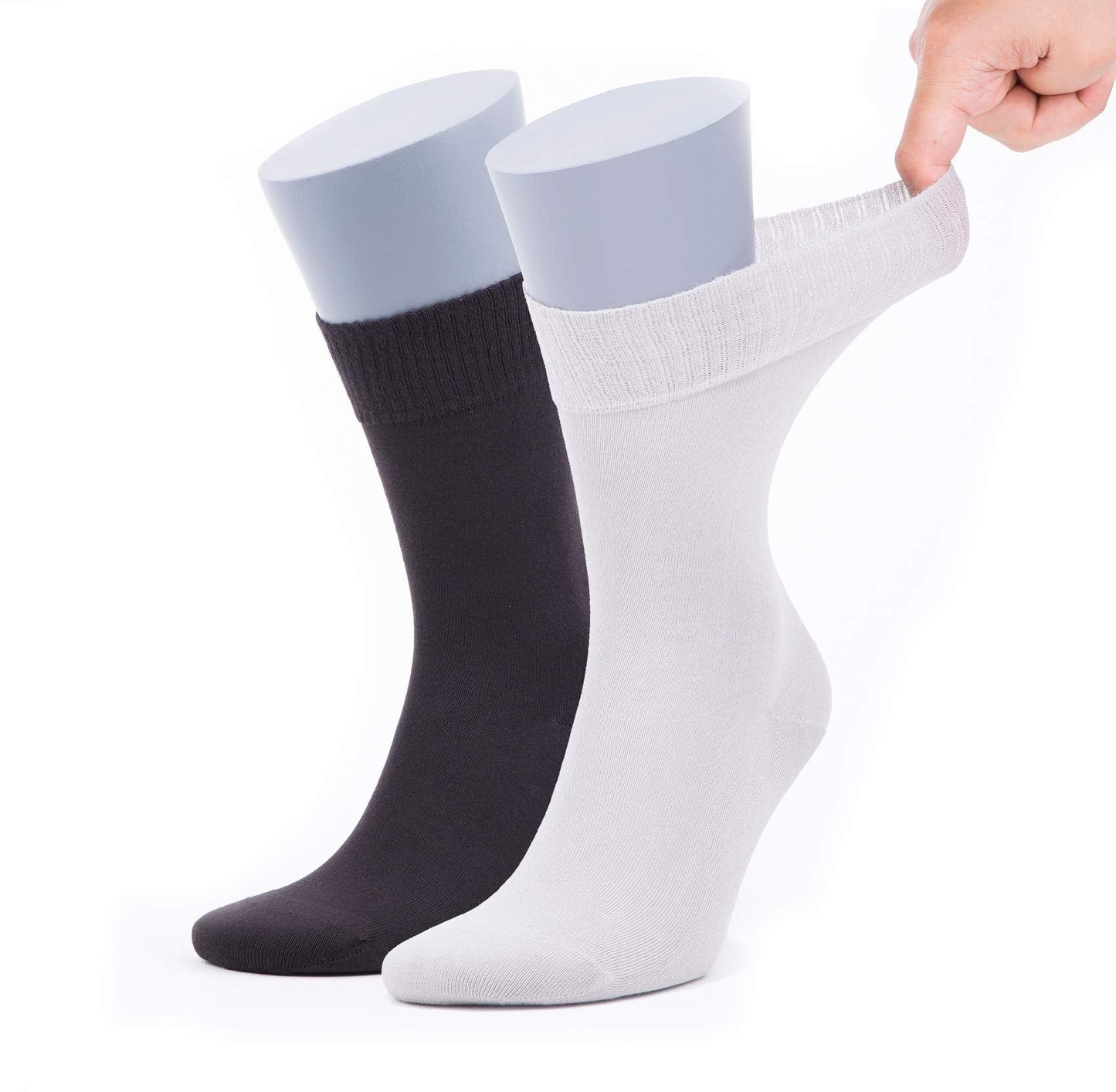 Menβs Bamboo Diabetic Socks 2-Pack - Ultra Thin