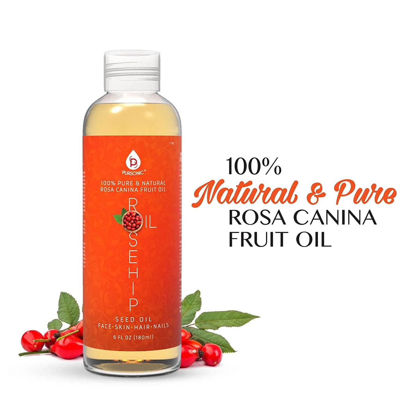 100% Pure & Natural Cold Pressed Premium Rosehip Seed Oil 6 Oz - Concordia Style Boutique