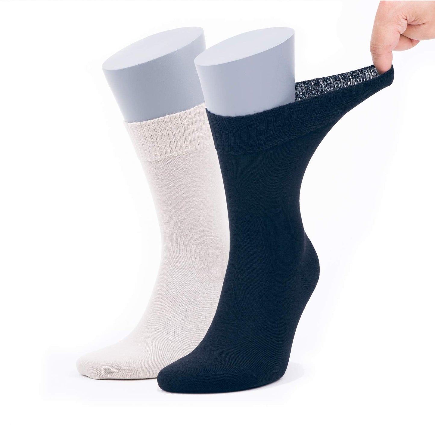 Menβs Bamboo Diabetic Socks 2-Pack - Ultra Thin